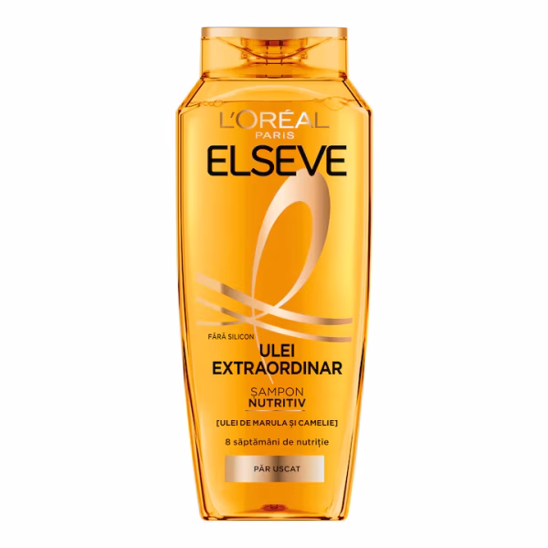 Sampon nutritie L'Oreal Elseve Ulei Extraordinar cu Ulei din flori pretioase pentru par uscat, 250 ml