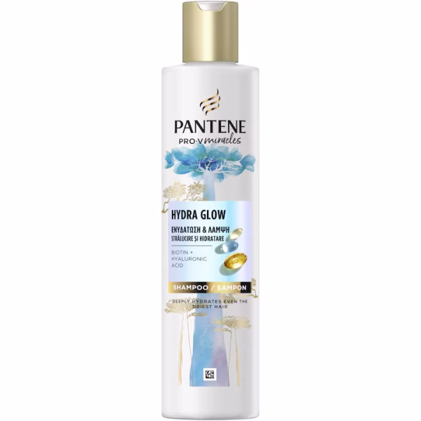 Sampon Pantene Pro-V Miracles Hydra Glow cu Biotina, pentru par uscat si deshidratat, 250 ml