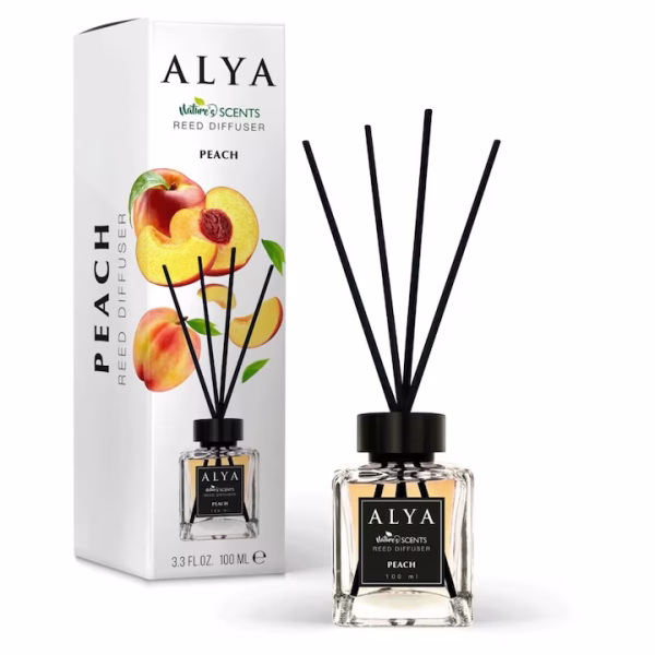 Odorizant de camera Alya Peach, Reed Diffuser, 100ml