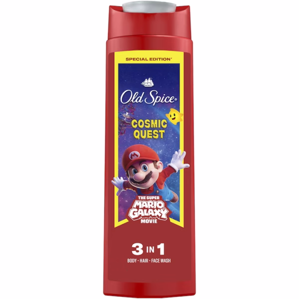 Gel de dus si sampon 3-in-1 Old Spice Super Mario Galaxy Movie Special Edition, 400 ml