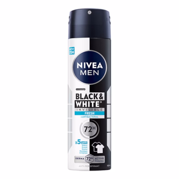 Deodorant spray NIVEA MEN Invisible Black & White Fresh, 150 ml
