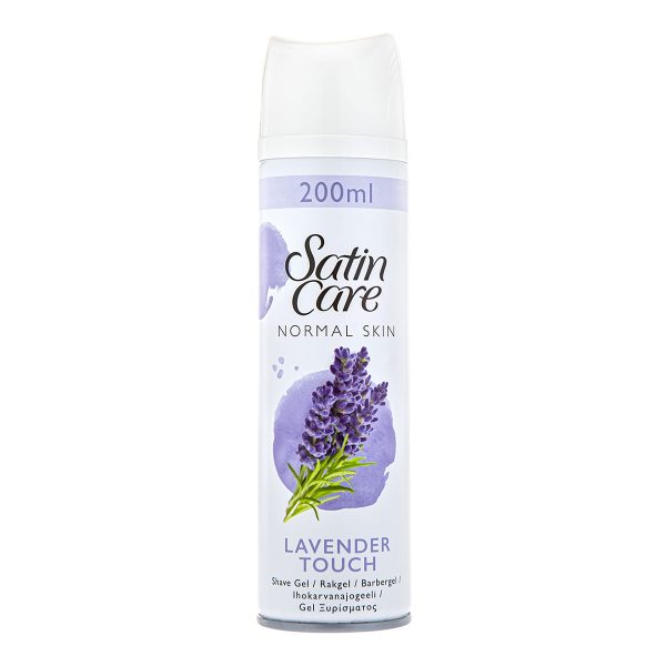 Gel de ras cu lavanda pentru piele normala, Gillette, Satin Care, 200 ml PENTRU FEMEI