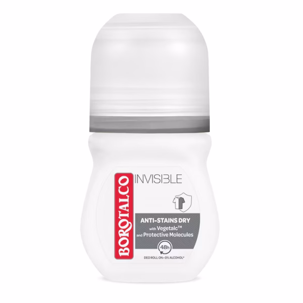 Deodorant Roll-on Antiperspirant Borotalco Invisible Clasic Grey, 50 ml
