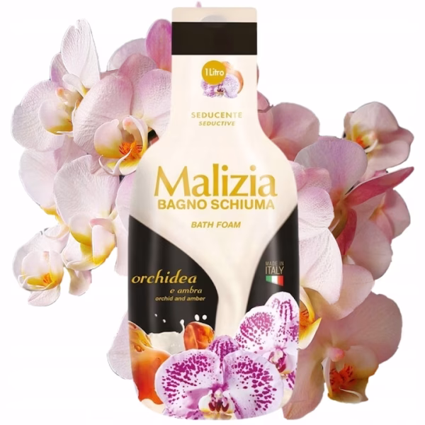 Gel de dus, Malizia, Orchidea e Ambra, 1000 ml