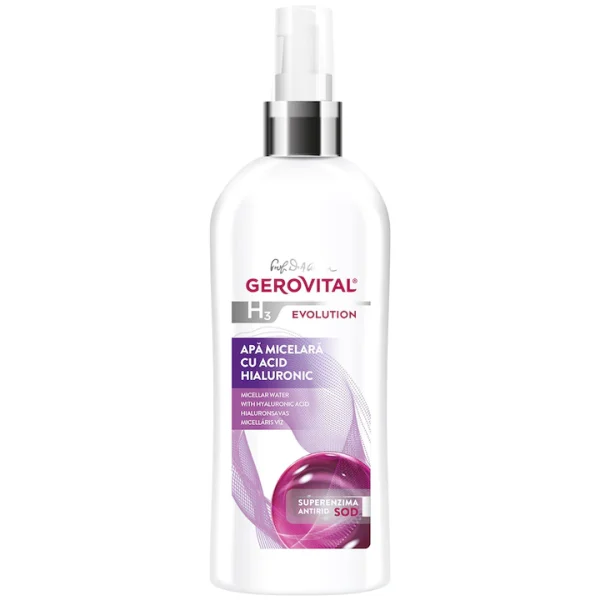 Apa micelara Gerovital H3 Evolution cu acid hialuronic, 150 ml