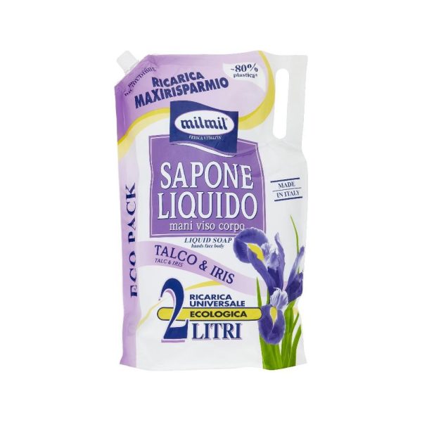 Rezerva sapun lichid Mil Mil Talc si Iris, 2000 ml