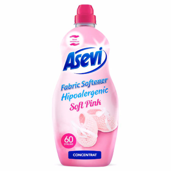 Balsam de Rufe Hipoalergenic Asevi Soft Pink, 60 spalari, 1.5 l
