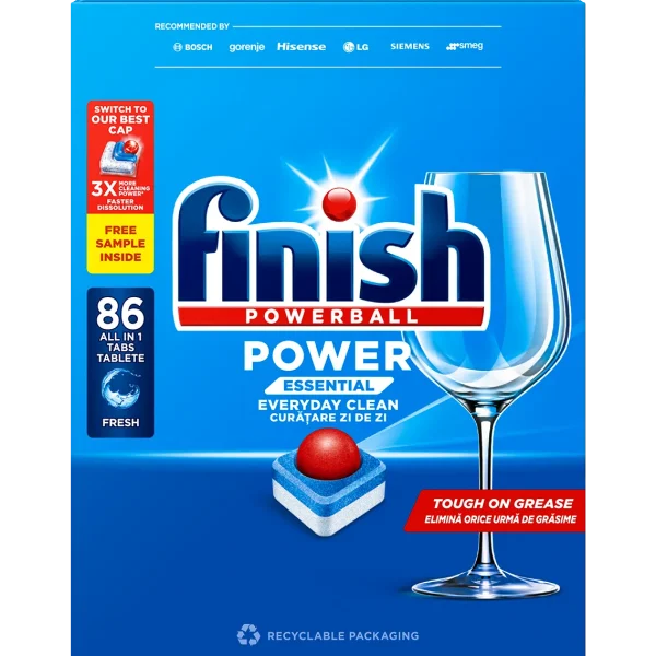 Finish Power Essential Detergent pentru mașina de spălat vase 86 tabs